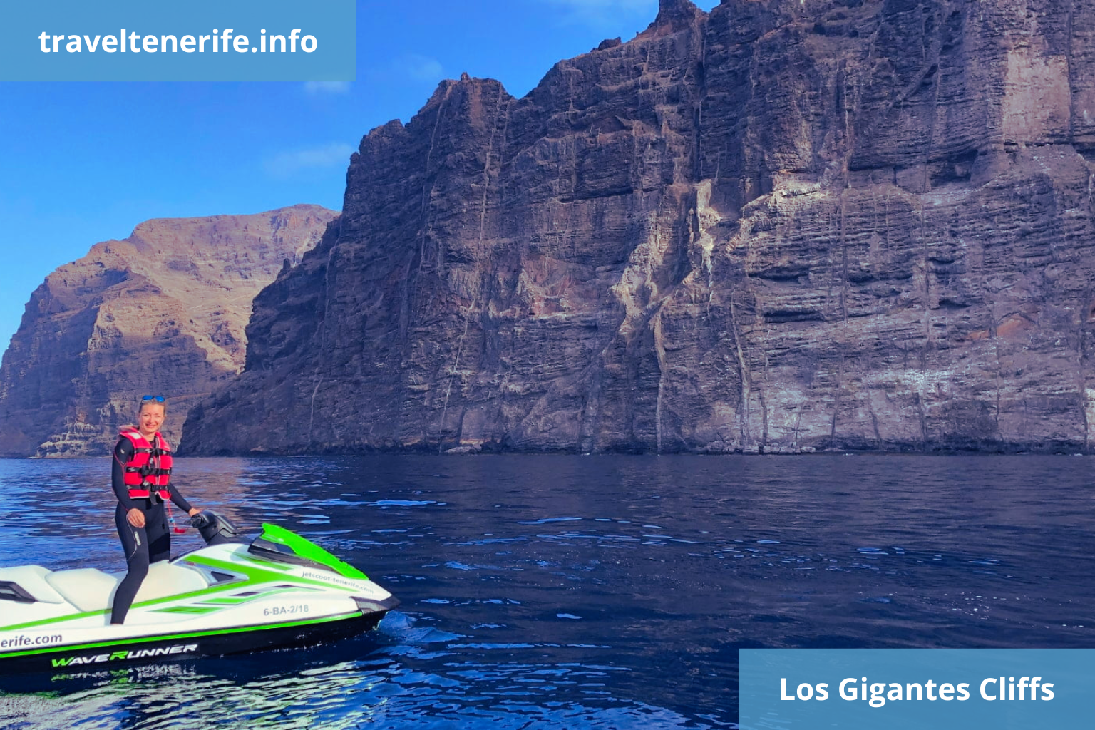 tenerife jet ski in Los Gigantes Cliffs