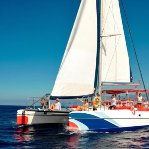 White paradise catamaran