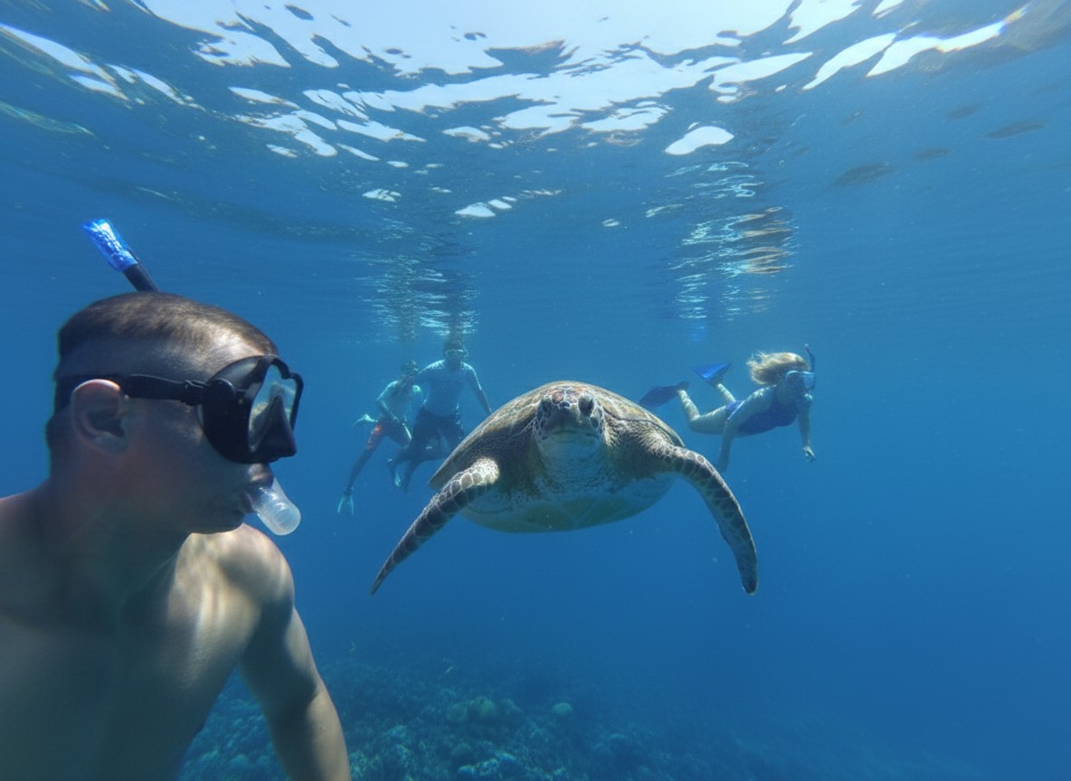 Snorkelling with turtles - Image 3
